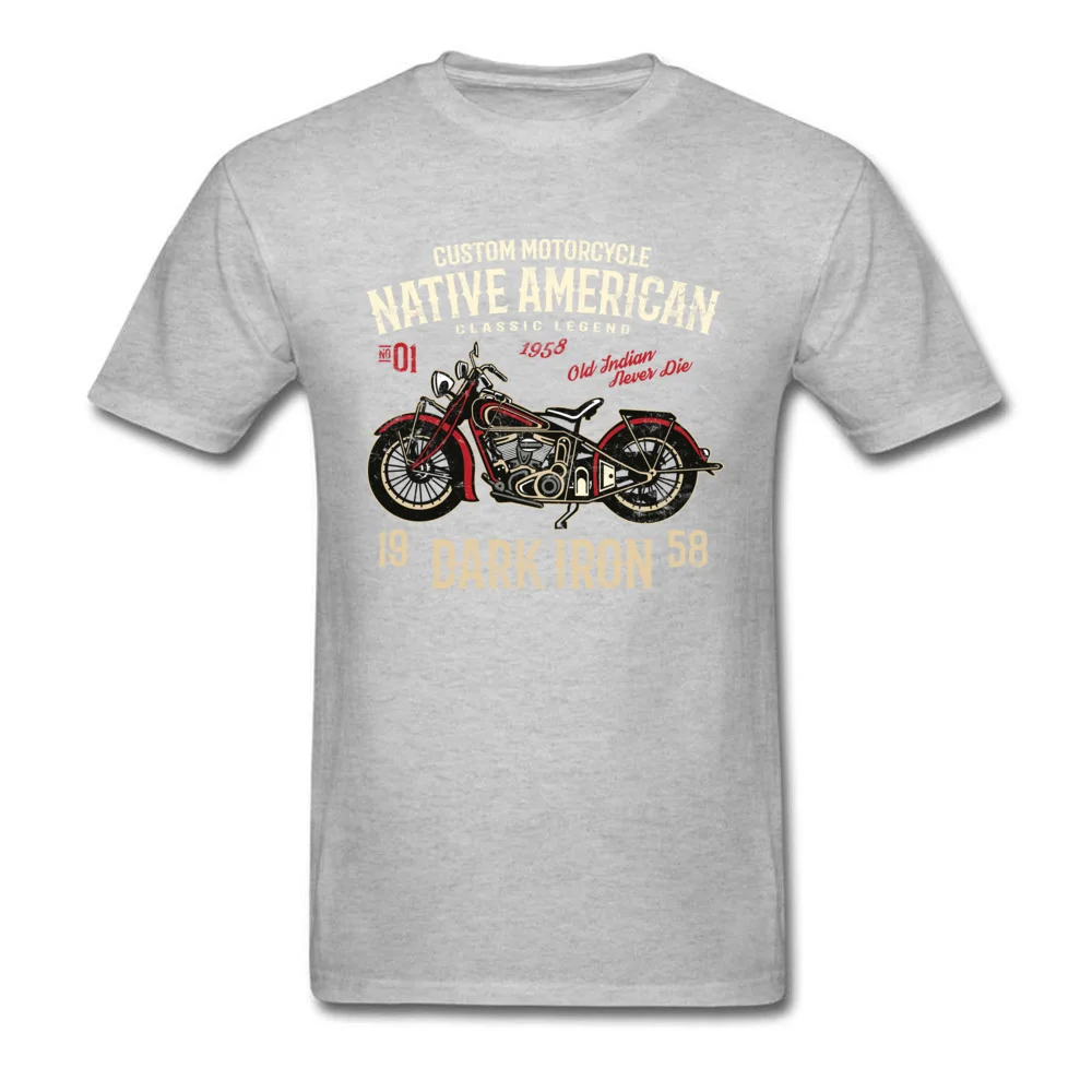 American Motorcycle 2018 Hot Sale Short Sleeve Party Top T-shirts 100% Cotton Crewneck Men's Tops Shirt Street T-Shirt Summer American Motorcycle grey
