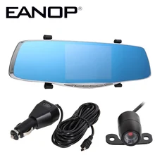 EANOP 5″ Mirror Car Camera 1080P HD Dual Lens Car Vehicle DVR Camera Video Recorder Rearview Camera Mirror Dash Cam