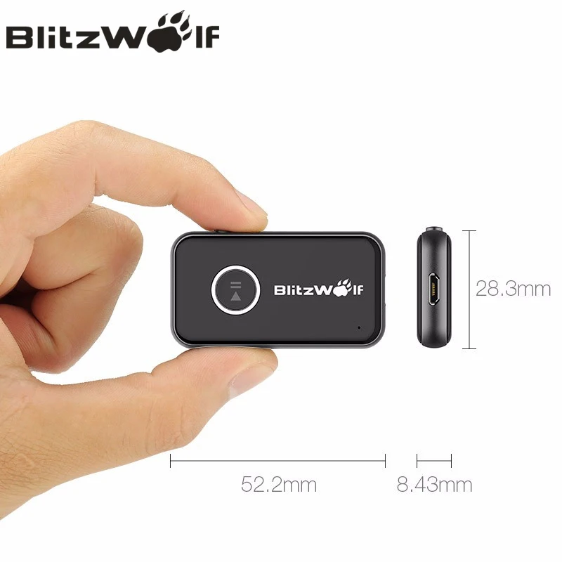 BlitzWolf Bluetooth V4.1 автомобильный музыкальный ресивер громкой связи 3,5 мм AUX аудио адаптер