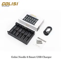 Аутентичные Golisi иглы 6 Smart USB Зарядное устройство 6 Батарея слоты для 18650/20700/21700/26650 против Nitecore D4 интеллектуальные Digi Зарядное устройство