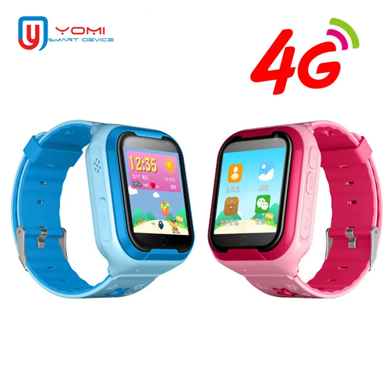 4G Смарт часы Дети gps Wi Fi обнаружения удаленного мониторы видеовызова HD камера