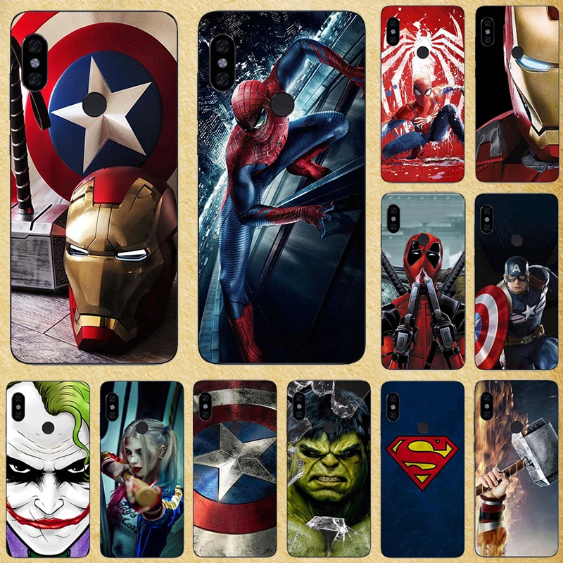 

Super Hero Phone Case Cover For Xiaomi Redmi Note 7 6 5 Pro 7A Go K20 Pro Mi 9T Play Black Shark 2 BlackShark2 CC9 Back Shell
