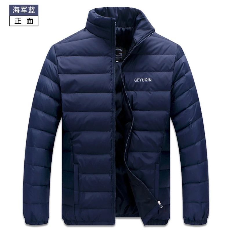 

Big Size 2019 White Duck Down Men's Winter Jacket Ultralight Down Jacket Outerwear Snow Warm Standing collar Brand Coat Parkas