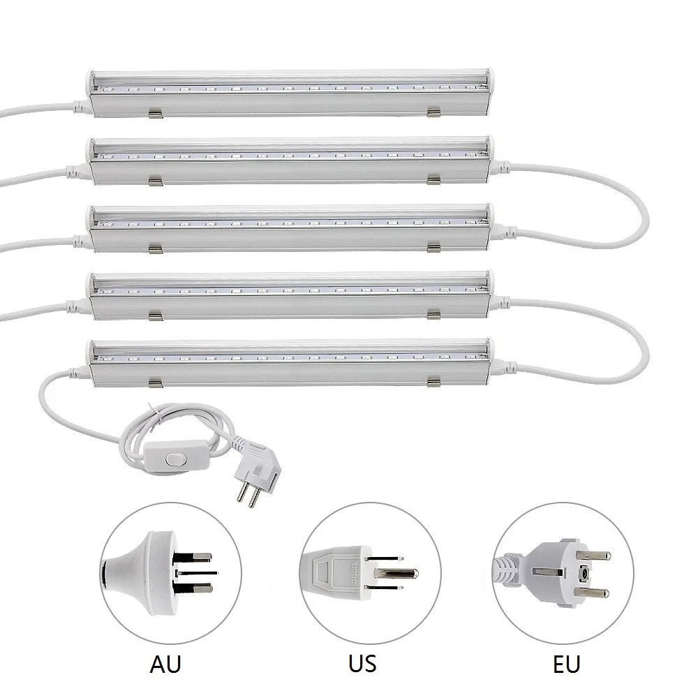 5 шт./лот полный спектр T5 led светать 85-265 В 660nm красный и 455nm синий светодиод завод растут лампы для парниковых Растениеводство