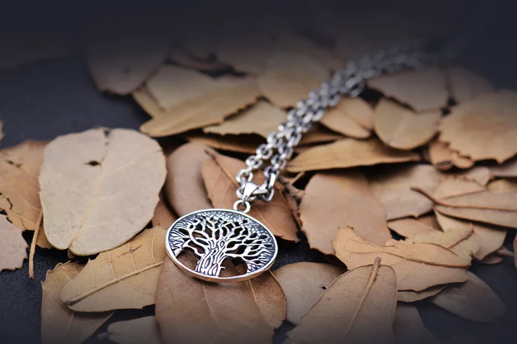 925 серебро дерево жизни кулон ожерелье 925 стерлингового серебра жизни три кулон ожерелье удача ожерелье с амулетом