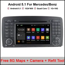 4 ядра 1024*600 Android 5.1.1 автомобильный DVD для mercedes/Benz R W251 R280, R300, r320, r350, R500 GPS Bluetooth Радио стерео WIF 3G