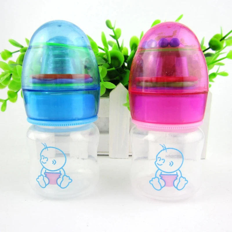 Baby Cute Bottle Newborn Cups Children Learn Feeding Drinking Handle Bottle kids Straw Juice