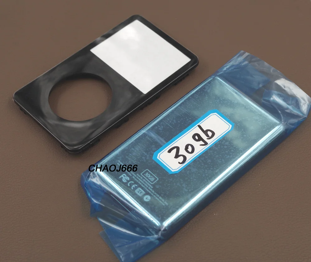

Black Color Plastic Front Faceplate Metal Back Rear Housing Case Cover Shell for iPod 5th Video 30GB
