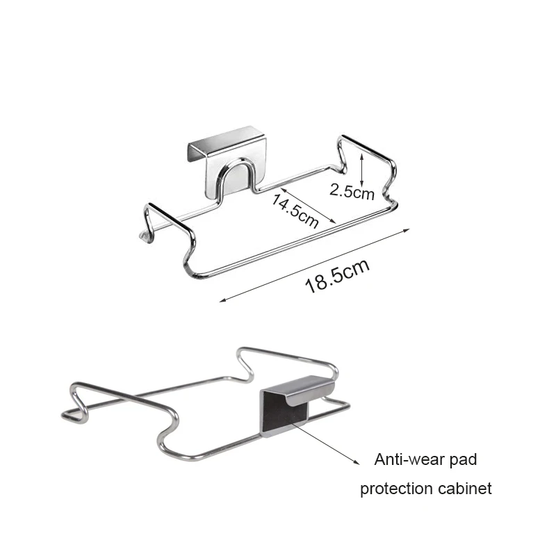 Нержавеющая сталь держатель для мусора мешка висит мусорное ведро крючок для склада стойки двери кухонный шкаф инструмент органайзер для хранения Кухня