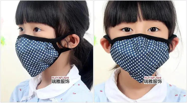 Хлопок PM2.5 Анти-пыль шторм рот маска Активированный уголь фильтр дети маска ветрозащитный рот муфельной анти дымке маска маски для лица для защиты от гриппа