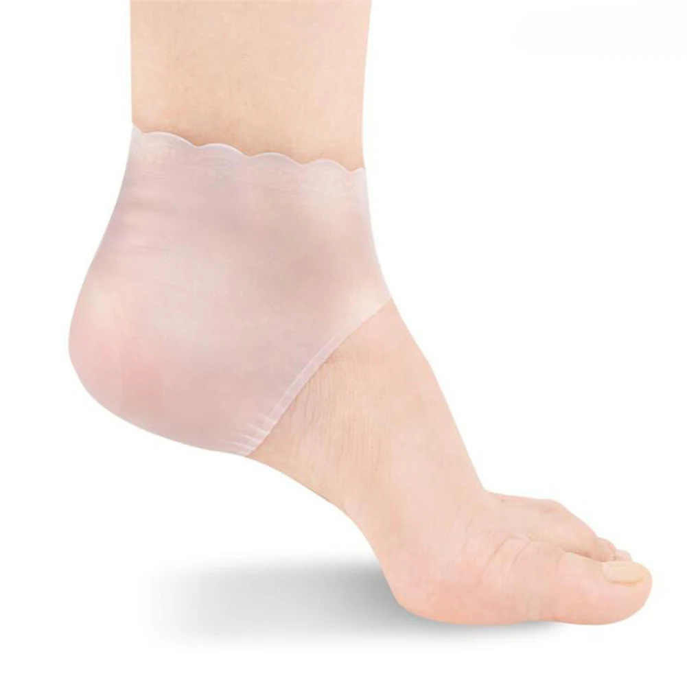 Носки гигиенические 2 шт. новые силиконовые увлажняющий гель пятки Носки с отверстием трещины SiliconeFoot кожи носок