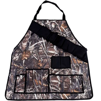 

Outdoor Picnic Bbq Apron With Tool Pockets And Beer/Spice Bottle Holder Waterproof And Stain-Resistant