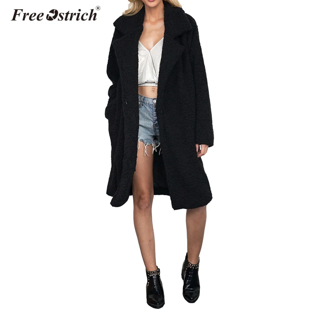 Free Ostrich Coats Women Full Sleeve Winter Warm Wool blend Parkas Plus Size Long Coat Female Casual Abrigo Mujer L0740 Free Ostrich Coats Women Full Sleeve Winter Warm Wool blend Parkas Plus Size Long Coat Female Casual Abrigo Mujer L0740