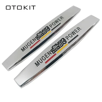 

2 pcs Fender Side Auto Car Styling Sticker Accessories 3D Metal Emblem Badge For MUGEN Logo For VW Volkswagen Honda Civic CRV