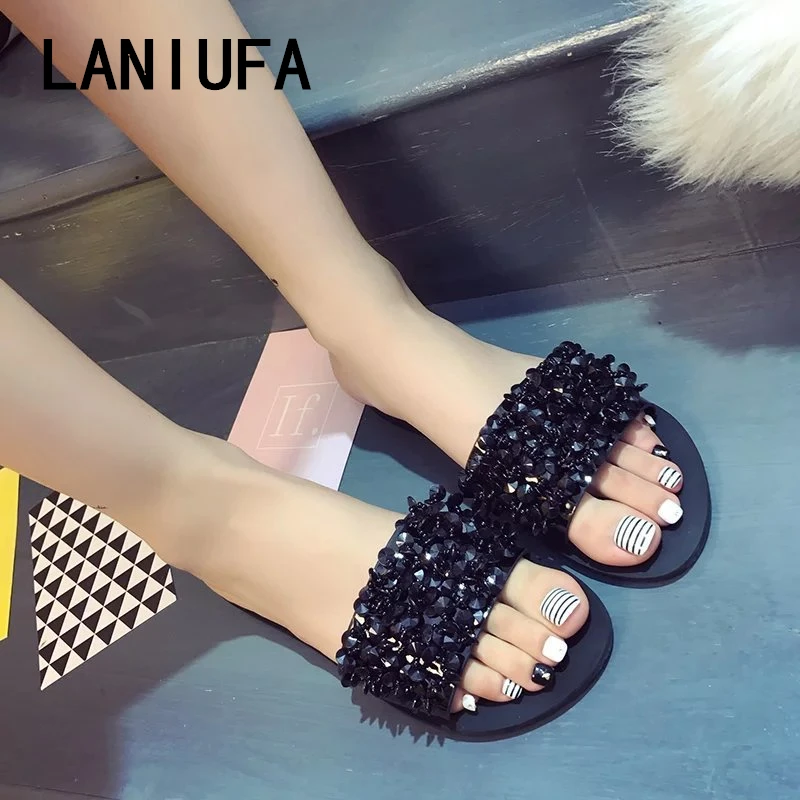

fashion flats women shoes Sandals Summer Flip Flops Casual Beach Flat Non-slip Shoes women Rome Female Sandals women mujer #536