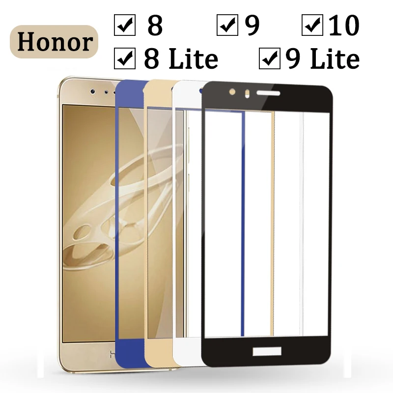 Защитное стекло Honor высокопрочное полностью закрывает экран подходит для Huawei 9 Lite