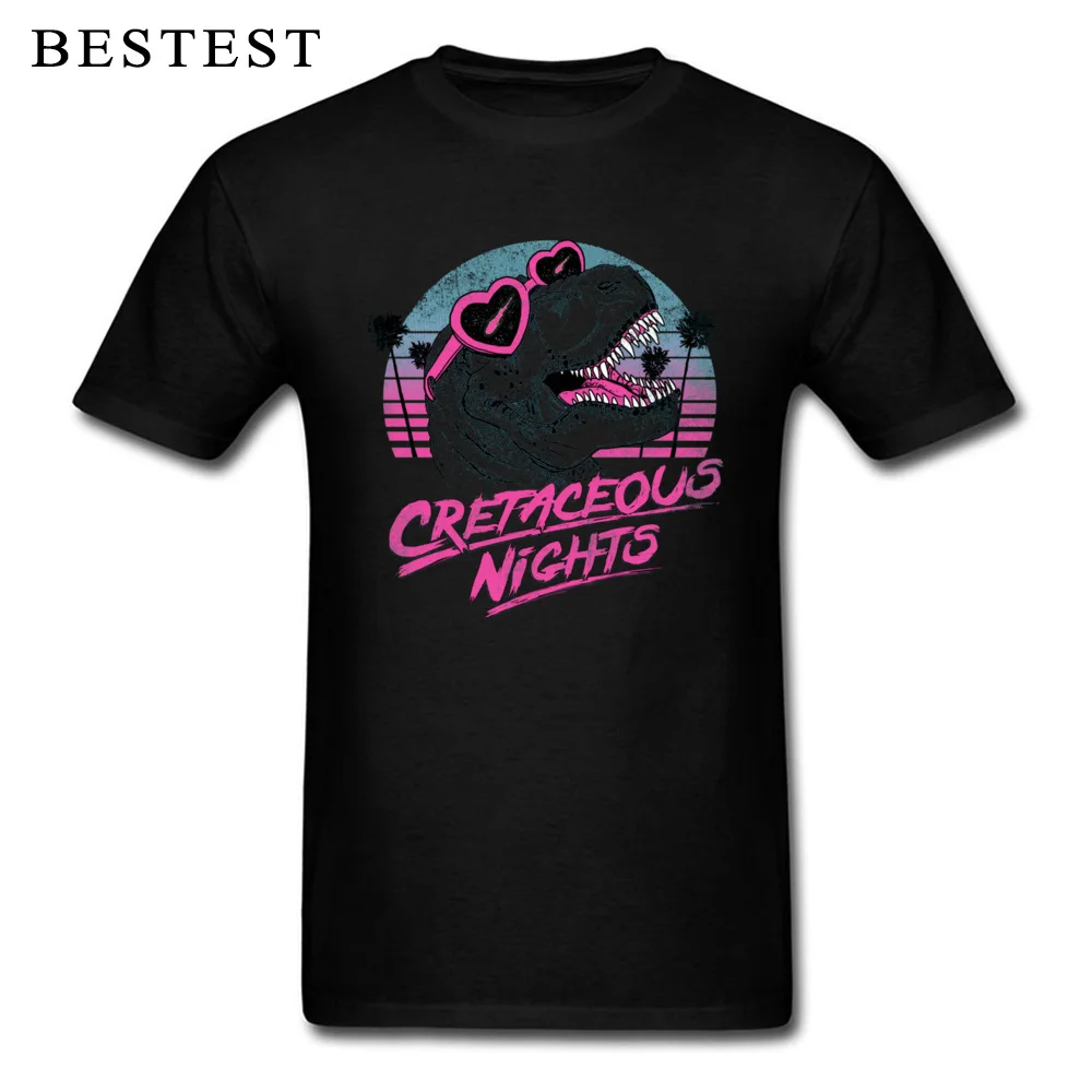 Cretaceous Nights 2901 100% Cotton Man Short Sleeve T Shirt Europe Thanksgiving Day Top T-shirts Faddish Round Collar Tee-Shirt Cretaceous Nights 2901 black