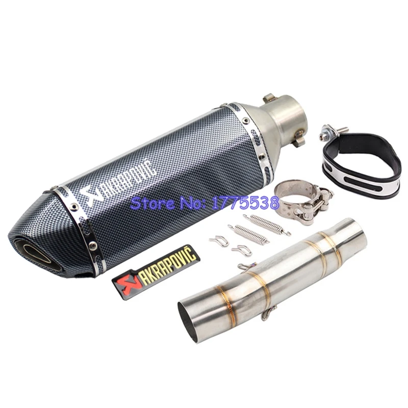

Motorcycle for CBR300 CBR300R Exhaust System Middle Link Pipe with Akrapovic Muffler Exhaust Escape Leak Connect Pipe for CBR300