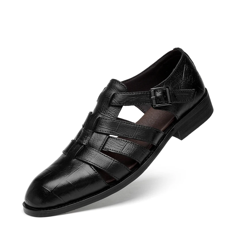 England style men casual cow leather sandals young gentleman summer shoes outdoors beach sandal zapatos de hombre sandalias shoe England style men casual cow leather sandals young gentleman summer shoes outdoors beach sandal zapatos de hombre sandalias shoe