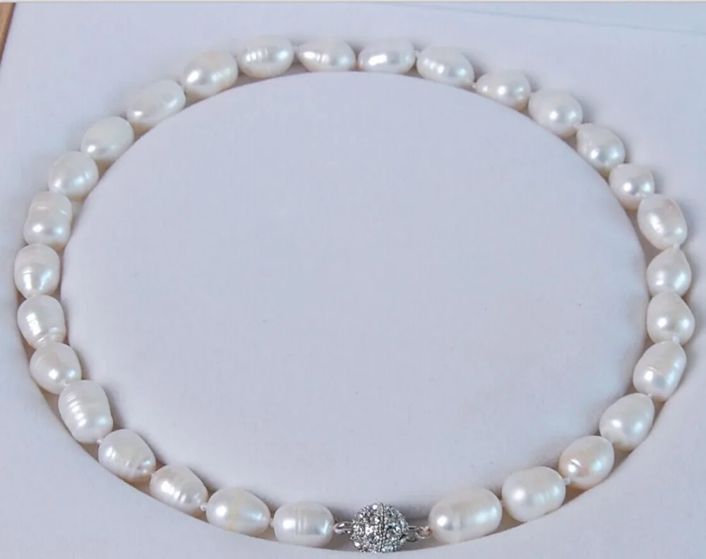 

Hot sell Noble- hot sell new - SINGLE STRAND12- 13mm natural white baroque freshwater pearl necklace 18