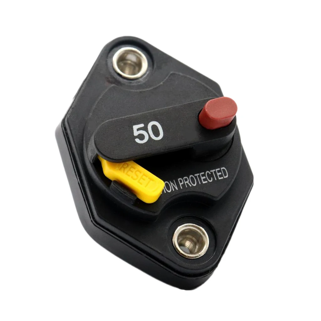 DC 32V Car Boat Audio Fuse Circuit Breaker with Manual Reset Switch 50A AMP