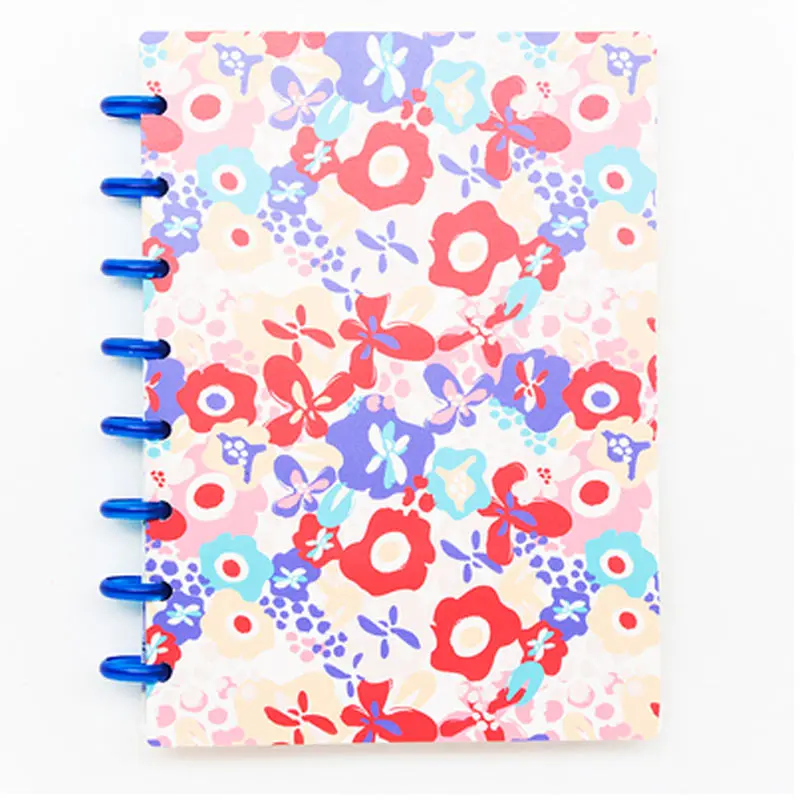 Yiwi 80 Sheets 160*220mm Watercolor A5 Discs Ring Bound Spiral Notebook Happy Planner Diary With Flower Blank Refill School 3