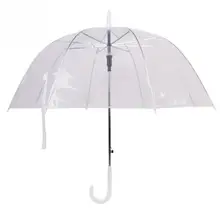 Пластиковые EVA прозрачные листья для клетки женский зонтик с длинной ручкой Unbrella полуавтоматические зонтики прозрачное поле зрения