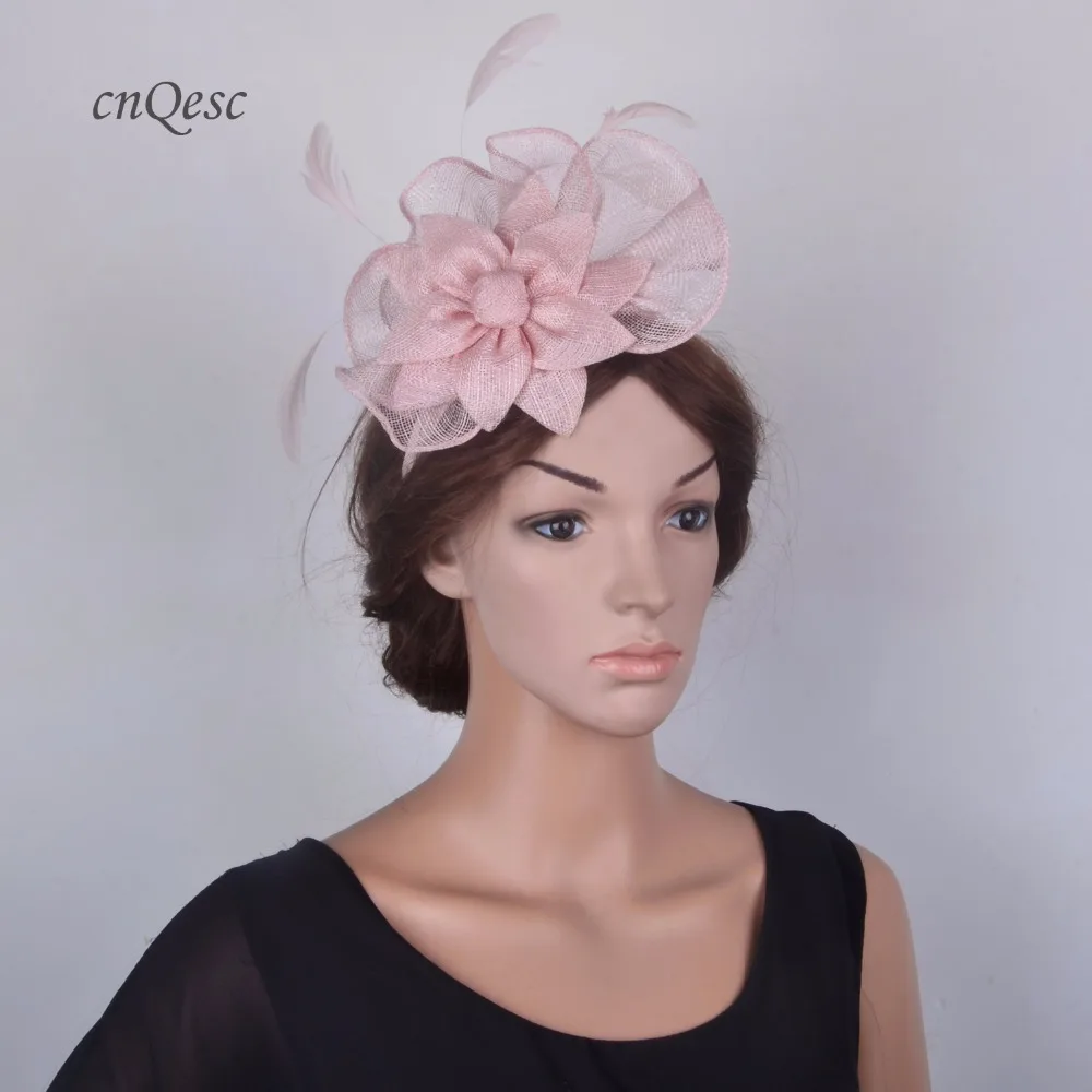

Pale pink fascinator Royal wedding hat Ascot Kentucky Derby Chapeau fedora