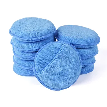 

Microfiber Wax Applicator Pad 5" Diameter Ultra soft Microfiber with Finger Pocket Polish Car Wax Apply Remover Buff Pads