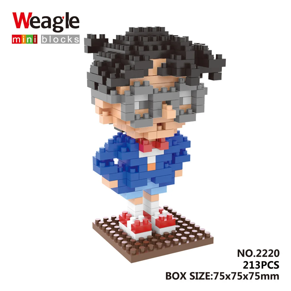 Goedkoop Cartoon Hot Weagle kleine diamanten bouwstenen kinderen verzamelde speelgoed groothandel Conan Set Educatief Baksteen Gift
