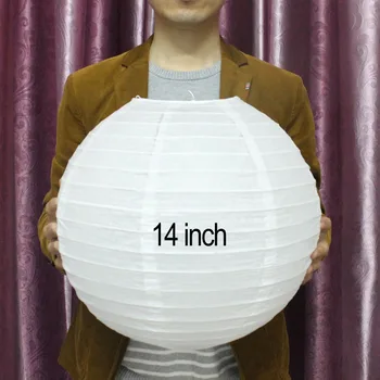 

400pcs 14" Chinese Panterna Papel Round Paper Ball Lanterns Cheap For Wedding Birthday Party Decoration shipping via DHL