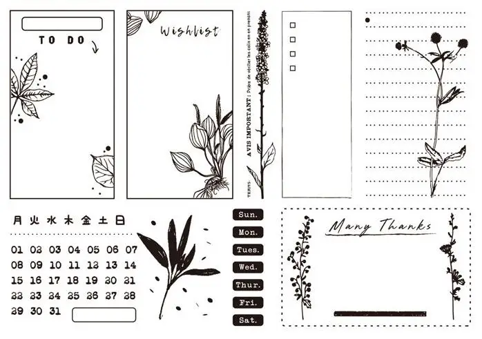 

Plamts notes Transparent Clear Silicone Stamp/Seal for DIY scrapbooking/photo album Decorative clear stamp sheets A100