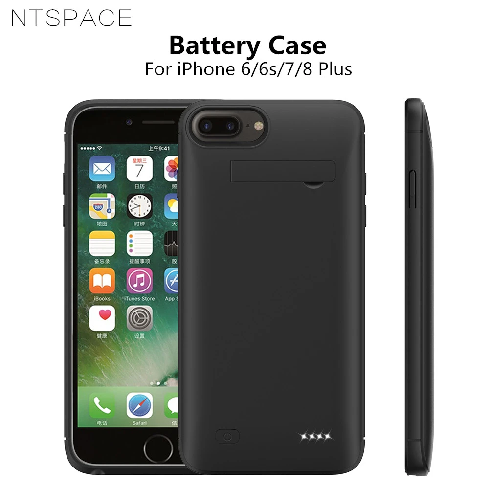 NTSPACE ультра тонкая батарея зарядное устройство чехол для iPhone 7 8 6 6s Plus зарядный чехол блок питания для iPhone 8 7 6 6s батарея Чехол