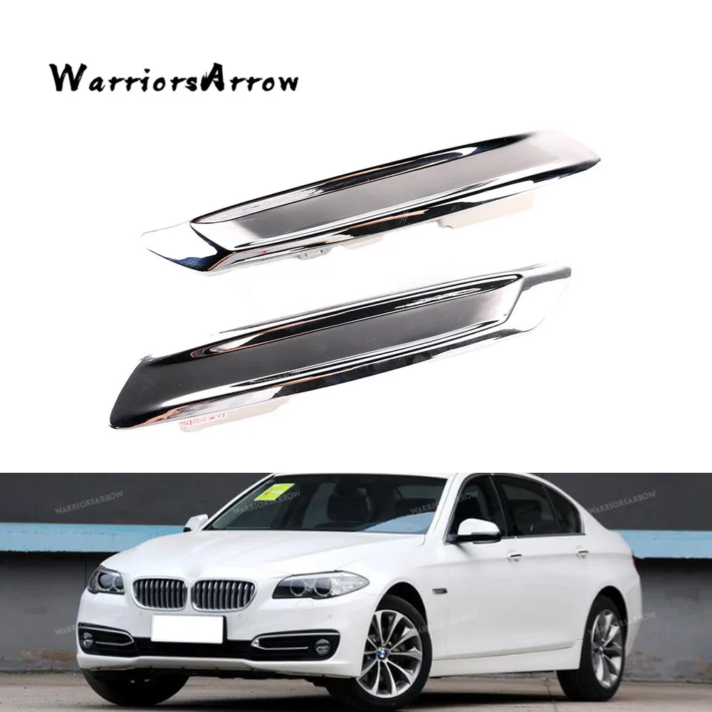 Warriorsarrow пара Хром Внешний Переднее Крыло отделка под давлением L+ R для BMW F10 LCI 2013- седан только 51137336645 51137336646