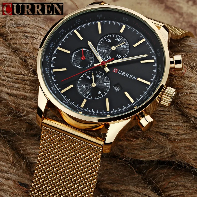 Prix pour CURREN Hommes Montres Top Marque De Luxe Or Noir Montre À Quartz Hommes De Mode Étanche En Acier Inoxydable Sport Horloge Homme Montre-Bracelet Prix pour CURREN Hommes Montres Top Marque De Luxe Or Noir Montre À Quartz Hommes De Mode Étanche En Acier Inoxydable Sport Horloge Homme Montre-Bracelet