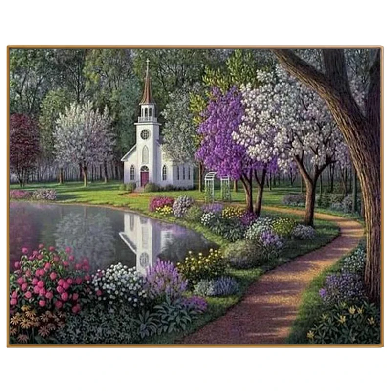 PHKV Hand Painted Diy Oils Painting By Numbers Drawing Coloring By
