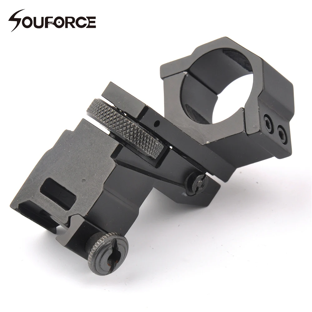 

Tactical Laser Sight Flashlight Rifle Scope Mount in Aluminium 25.4mm Ring Adjustable Elevation Windage for 20mm Rail System