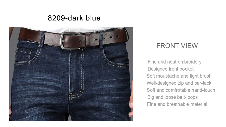 NIGRITY мужские джинсы 2019 новые модные деловые повседневные джинсовые брюки мужские прямые с небольшим стрейчем брюки, большой размер 29-42 4