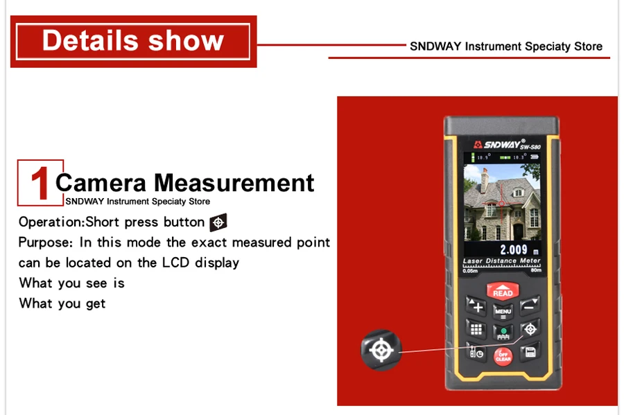 Camera laser distance meter details (5)
