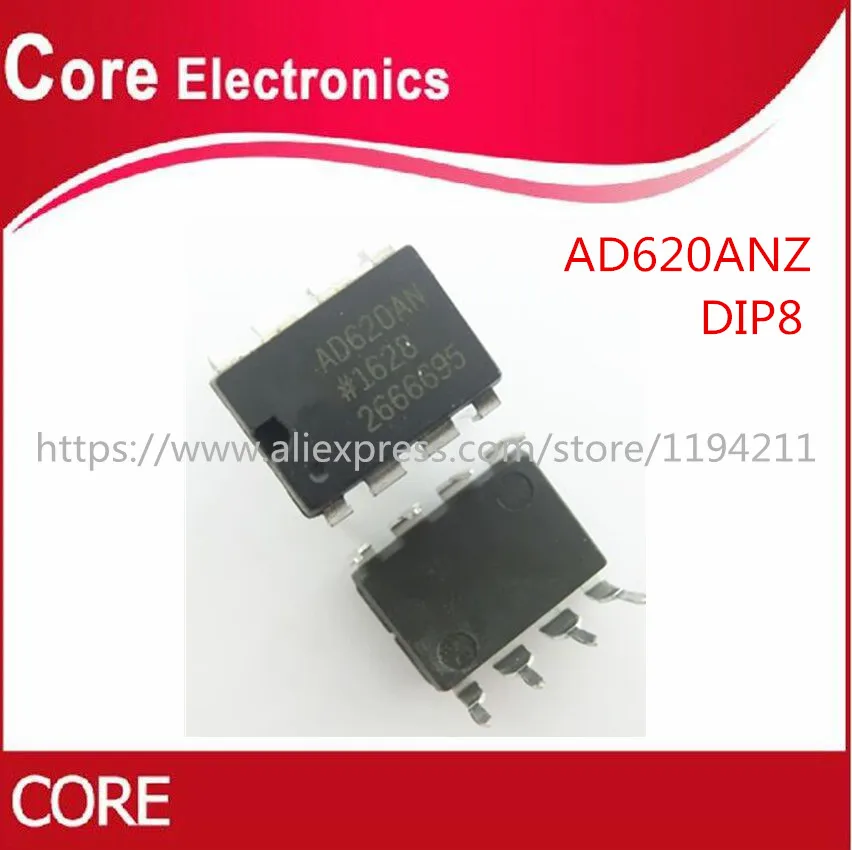 100 шт./лот AD620ANZ AD620AN AD620 DIP8 | Электронные компоненты и принадлежности