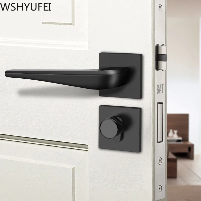  1pcs high quality home handle lock to the left and right door handle modern minimalist indoor durab - 33043435484