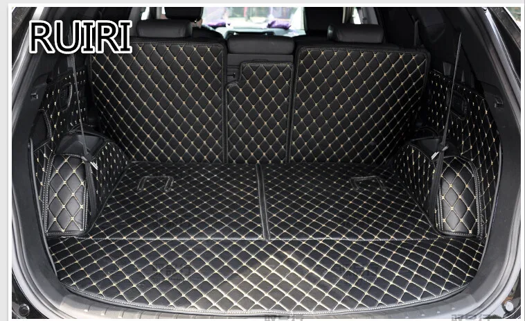 

Good quality! Special trunk mats for Hyundai Grand Santa Fe 7 seats 2018-2013 waterproof cargo liner boot carpets,Free shipping