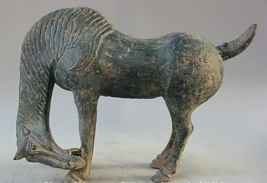 

JP S0524 14" Chinese Bronze Folk success animal Zodiac Year Tang Horse Statue sculpture Discount 35%