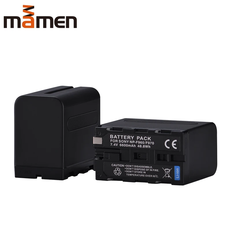 Mamen NP-F960/F970 аккумуляторная батарея 6600 мАч батареи для видеокамеры SONY MC1500C 190P DCR-VX1000 VX2000 VX2100 CD250 TR76
