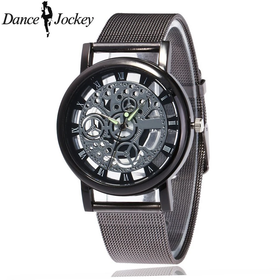 

2017 Hot Sell Brand Mens Mesh Belts Metal Watch Simple Style Mesh Belt Women Quartz Watches Fashion Hollow Designer Ladies Watch