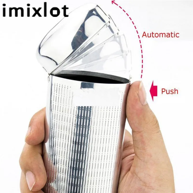 IMIXLOT Silver Aluminum Magnesium Elegant Sunglasses Cases Automatic Reading Glasses Box glasses case zipper eyewear box