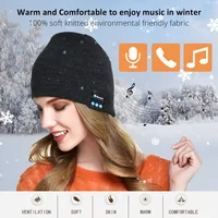Bluetooth Headphone Winter Hat Warm Beanie Music Cap With Gloves Wireless Bluetooth Earphone Speaker With Mic Sport Hat Headset 2