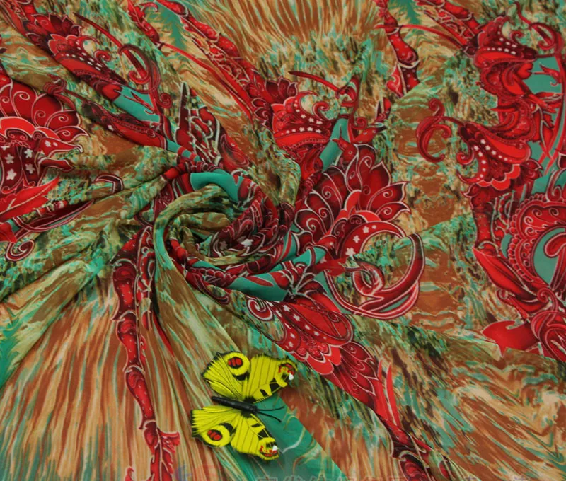 

New digital printing composite silk chiffon fabric XM1629 wholesale
