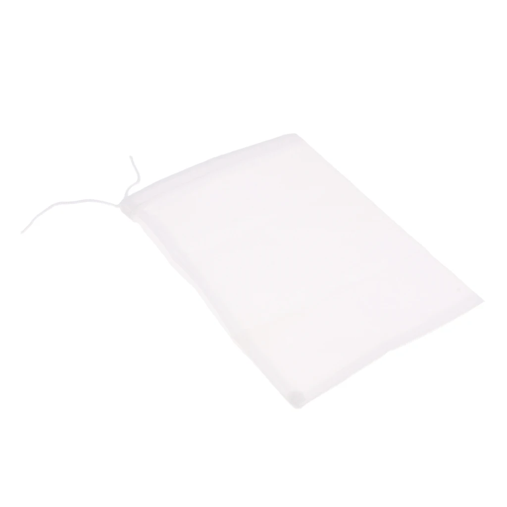 1 Pcs Milk Coffee Juice Reusable Nylon Mesh Strainer Filter Bag Teaware Tool Tea Infusers for Cooking Straining Nut Milk 15x20cm