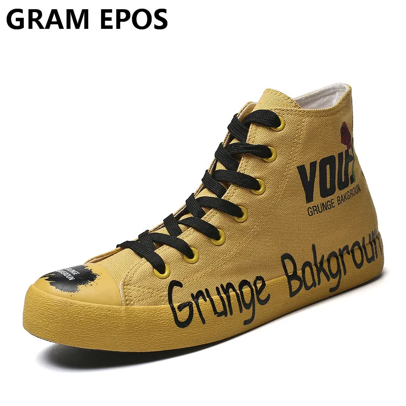 GRAM EPOS/Новинка; модная парусиновая обувь с высоким берцем; Мужская трендовая повседневная обувь; популярная брендовая мужская обувь в стиле хип-хоп; zapatillas hombre; повседневная обувь